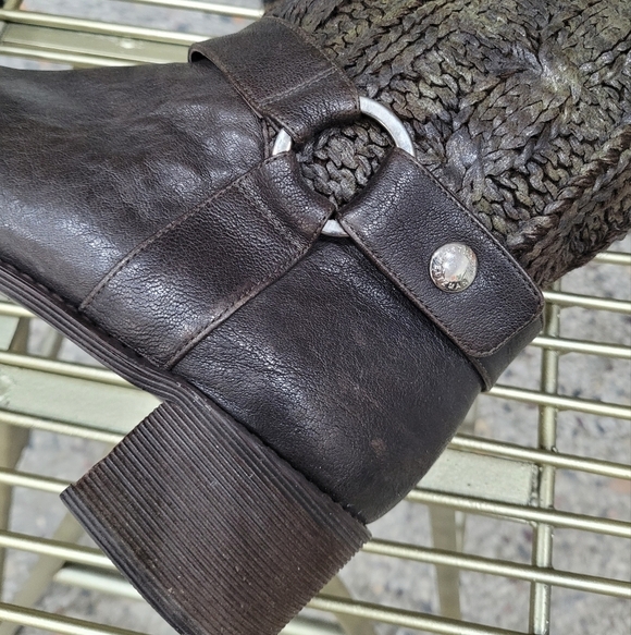 Stuart Weitzman dark brown biker boots - Picture 7 of 9